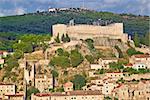 Sibenik old St. Nicholas fortress on the hill, Dalmatia, Croatia