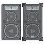 vector concert satellite speakers with protection grid