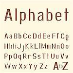 Stylish hand-drawn latin alphabet letters in classic style. Vector ABC for business and media