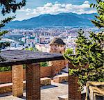 Malaga cityscape, view from the Gibralfaro fortress. Andalusia, Spain