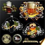 set of beer icons, this illustration may be useful as designer work