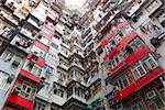 Old apartments in Hong Kong at day