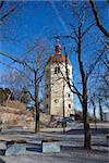 Graz, Austria - January 16, 2011: View of Glockenturm tower bell on Schlossberg hill, Graz, Styria, Austria