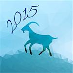 Geometric pattern goat. Chinese astrological sign. New Year 2015.