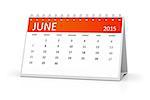 An image of a table calendar for your events June 2015