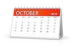 An image of a table calendar for your events October 2015