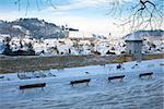 Panoramic view of Brasov old city, Romania