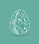Vector blue background with Easter egg