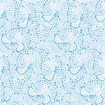 Monochrome seamless pattern in doodle style. Vector illustration.