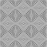 Design seamless monochrome motion illusion checkered background. Abstract torsion pattern. Vector art
