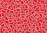 Saint Valentine's Day romantic background.  It is a vector illustration where a heart is used as a pattern element