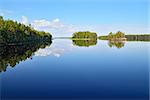 Morning calm. Lake Engozero, North Karelia, Russia