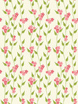 Vector Seamless Pattern with branches and flowers