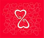 It is a vector illustration, two hearts are connected together, it is looked like a infinity sign