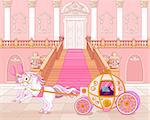 Beautiful fairytale pink carriage