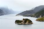 Island on Lysefjord, Rogaland County, Norway