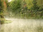 Morning mists on Royal Canal, Ireland