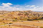 Landscape view taken from Valley of the Temples, Sicily, Italy