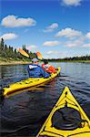 Kayaking on the South Knife River, Churchill, Hudson Bay, Manitoba, Canada