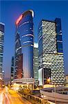 Entreprise Square Three at dusk, Kowloon Bay, Kowloon, Hong Kong