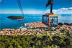 Cable Car from Mount Srd, Old Town, Dubrovnik, Dalmatia, Croatia