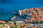 View from Mount Srd, Old Town, Dubrovnik, Dalmatia, Croatia