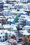 Iceland, Reykjavik. Reykjavik, capital city of Iceland, frozen by winter.
