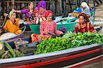 Indonesia, South Kalimatan, Lok Baintan. A picturesque scene at a floating market on the Barito River.