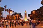 Koutoubia minaret at dusk. Marrakech, Morocco