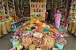 A spice stall (Herboriste) in the souk of Marrakech. Morocco