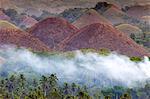 Asia, South East Asia, Philippines, Visayas, Bohol, the chocolate hills - the domes turned a chocolate color during the burning season - from singed grass on the hill tops