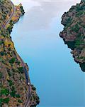 Portugal, Douro, Douro river at dusk