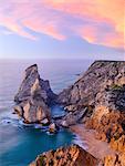 Portugal, Estramadura, Ursa , seascape at dusk