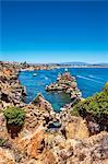 Rocky coast, Praia do Camilo, Lagos, Algarve, Portugal