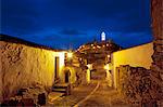 View to old town at sunset, Monsaraz, Alentejo, Portugal