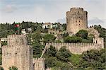 Rumeli Hisari (Fortress of Europe or Rumelihisari), elevated view from the Bosphorus Strait, Hisarustu, Istanbul, Turkey, Europe