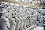 Statues, Gwaneumsa Buddhist Temple, Jeju Island, South Korea, Asia