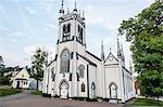 St. John's Anglican church in the old Town Lunenburg, UNESCO World Heritage Site, Nova Scotia, Canada, North America