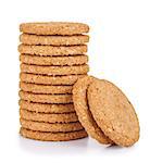 stack of cookies  isolated white