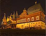 Night shot of Russian historical building
