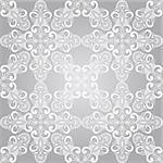 Vector Seamless Winter Pattern with Snowflakes on gradient background, seamless pattern in swatch menu