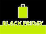 Simple black friday background design with shopping bag