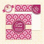 Retro wedding card vector illustration