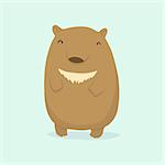 Cartoon bear. Vector EPS 10 hand drawn illustration
