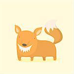 Cartoon fox. Vector EPS 10 hand drawn illustration