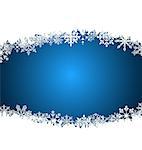 Illustration New Year background made in snowflakes, copy space for your text - vector