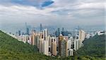 Hong Kong panoramic view from Victoria's peak. This is an iconic city view