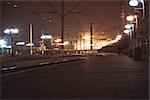 Railway station at the night  in Lviv, Ukraine