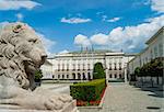 Front of the Presidential Palace in Warsaw.