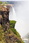 The Victoria falls is the largest curtain of water in the world (1708 meters wide). The falls and the surrounding area is the National Parks and World Heritage Site - Zambia, Zimbabwe